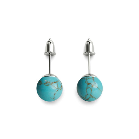 Turquoise | .925 Sterling Silver | Gemstone Stud Earrings